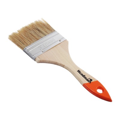 Кисть малярная плоская &quot;Бейсик&quot; нат.щетина 3&quot; (75мм) (12)