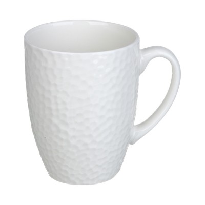 Кружка 350мл, фарфор, &quot;Рельеф&quot;, белая