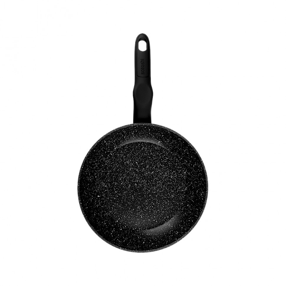 Сковорода литая Стоун d22см, антипригарное покрытие Мрамор, индукция SATOSHI