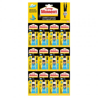Суперклей Момент Гель, 3 г, (12 на карте)