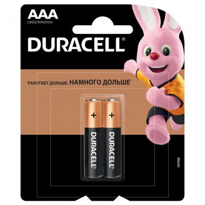 Батарейка Duracell LR03 AAA, бл/2 