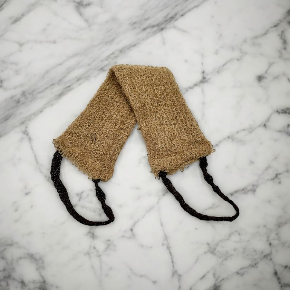 Мочалка 13*52 см Банный пояс натур.Крапива (100)