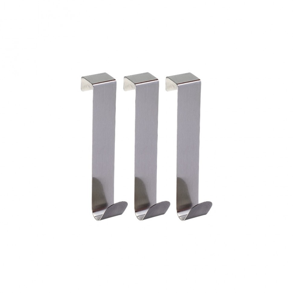 Крючок навесной, 2,2х12см, нерж.сталь 430, 3шт (12)