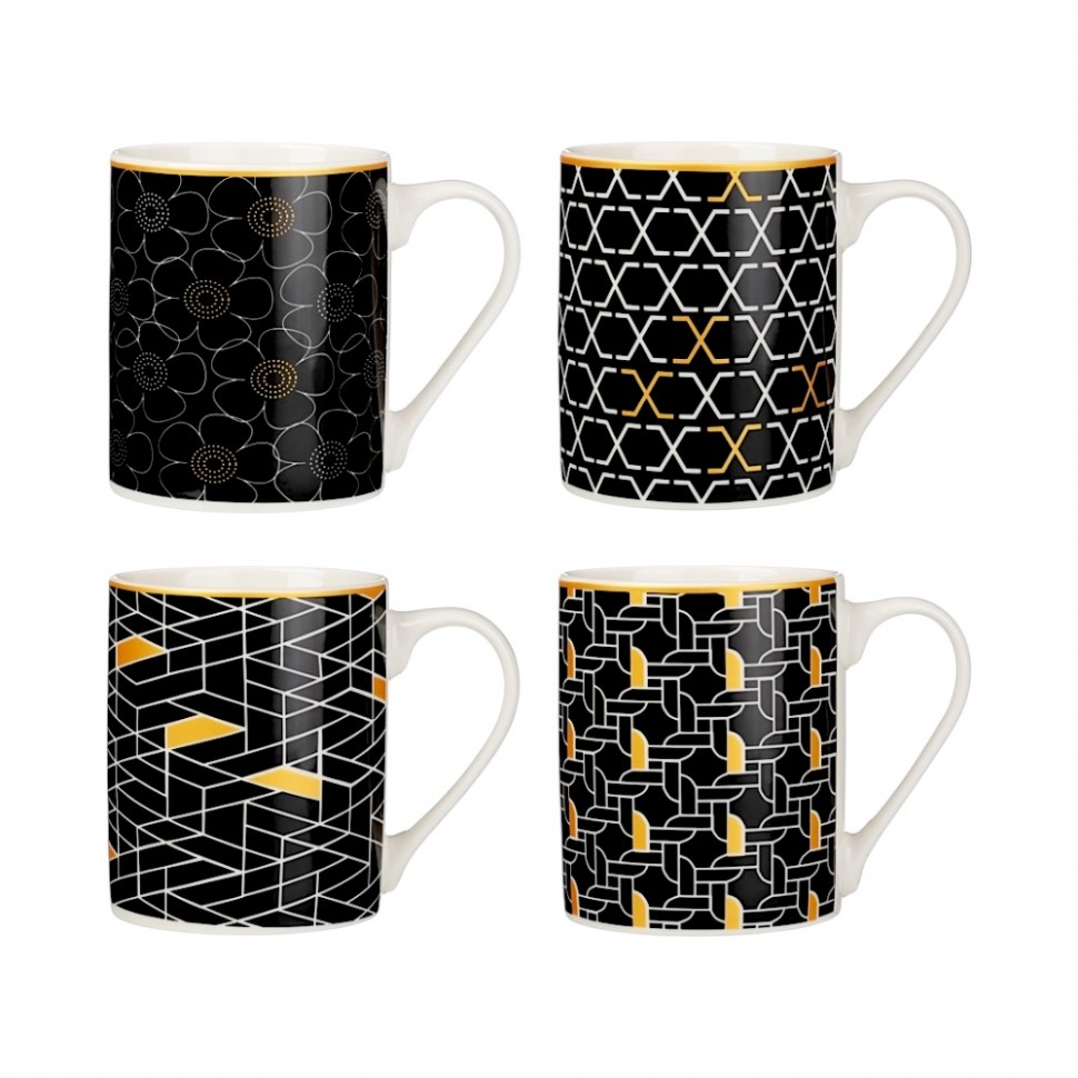 Кружка Калейдоскоп, 370мл, фарфор, 4 дизайна