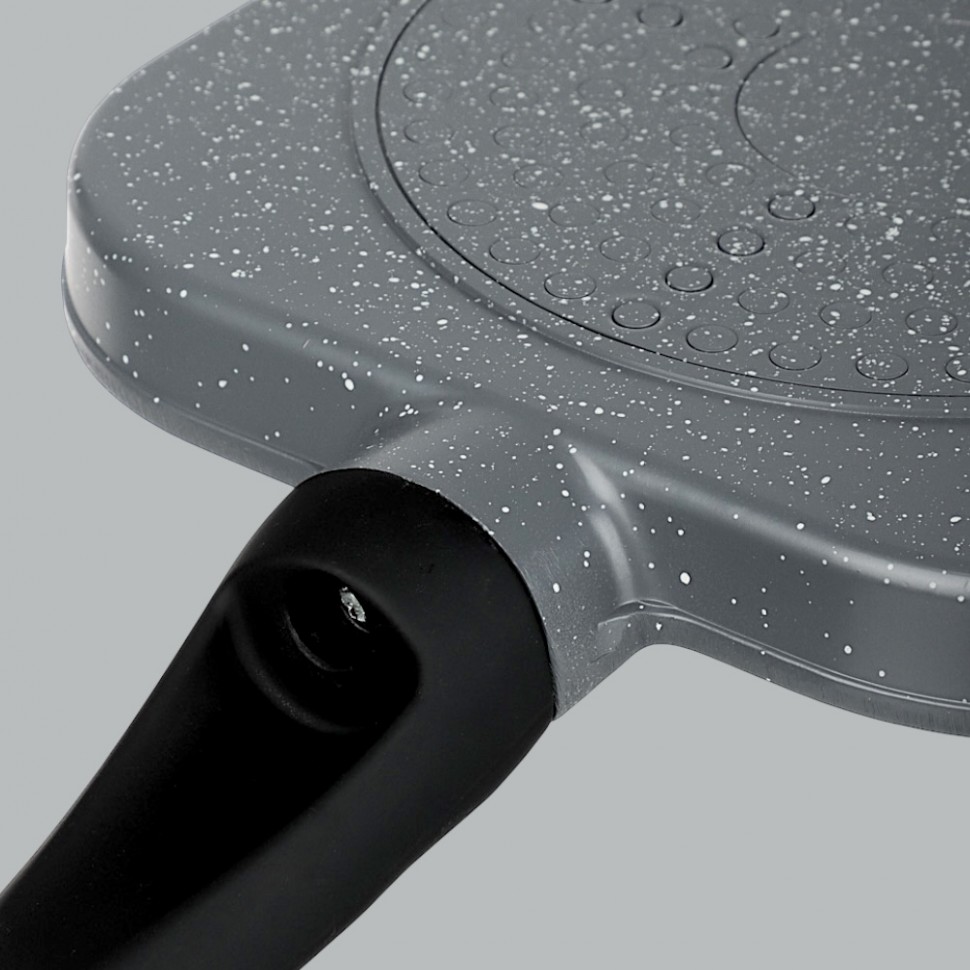 Сковорода литая тм SATOSHI 4 секции, 18см, антипригарное покрытие мрамор, индукция