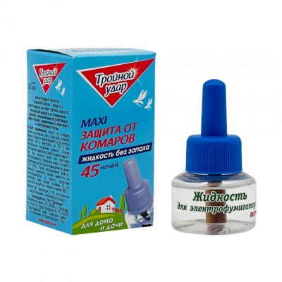 Жидкость от комаров Домовой «Тройной удар», 45 ночей