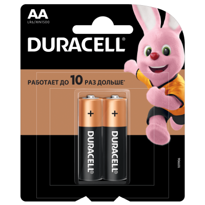 Батарейка Duracell LR06 AA, бл/2 