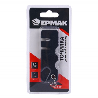 Точилка для ножей/ножниц, вольфрамовая сталь, керамика, 9,2х3х1,3см, ABS пластик