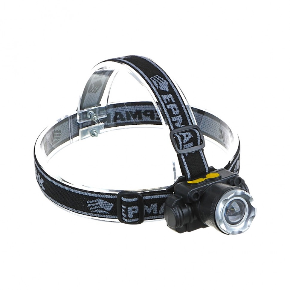 Фонарик налобный тм ЕРМАК, XPE, 5 Вт, 73х35х64 см, 4 режима, 1500мАч, USВ кабель, пластик