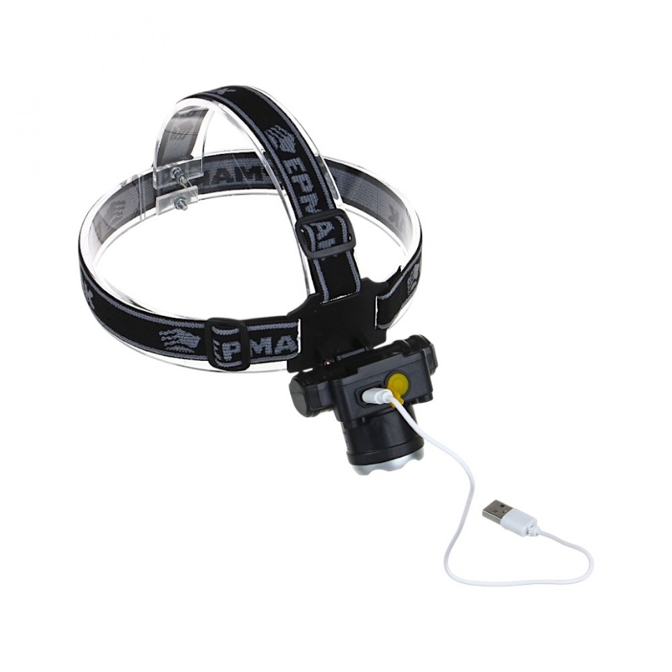 Фонарик налобный тм ЕРМАК, XPE, 5 Вт, 73х35х64 см, 4 режима, 1500мАч, USВ кабель, пластик