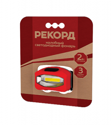 Фонарь налобный &quot;РЕКОРД&quot; SH-350 (3xLR03), рассеянный свет (2W)