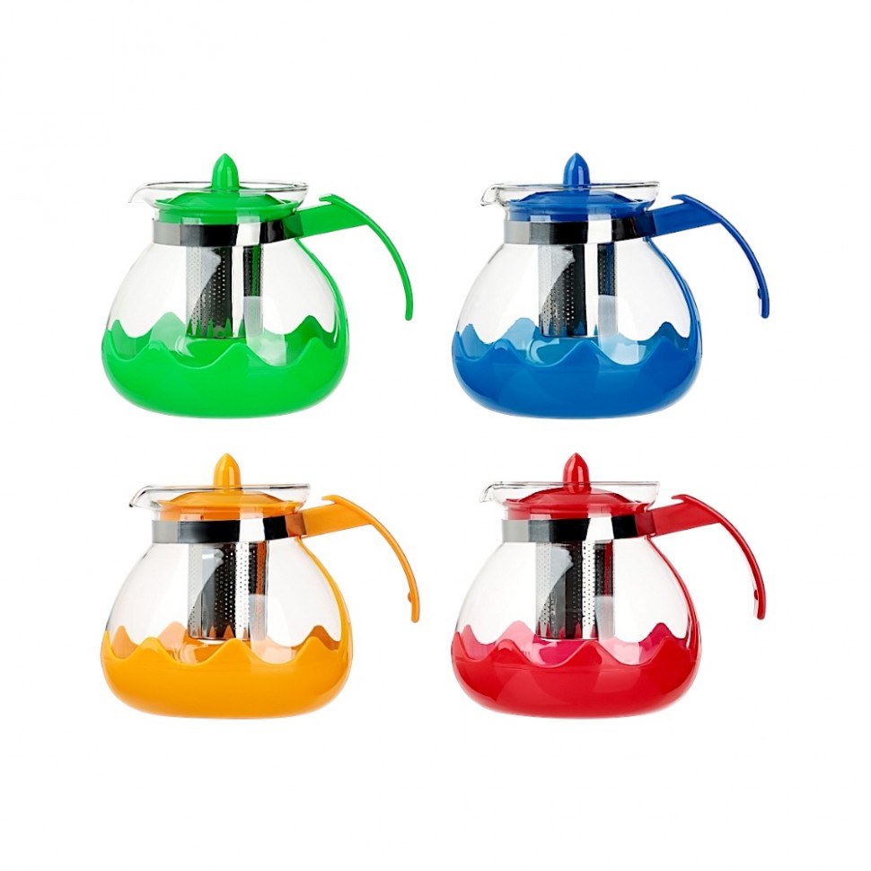 Чайник заварочный Классик 1,5л, стекло, нерж.сталь