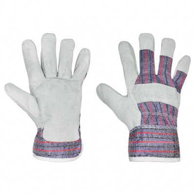 Перчатки спилковые комбинированные с утеплением