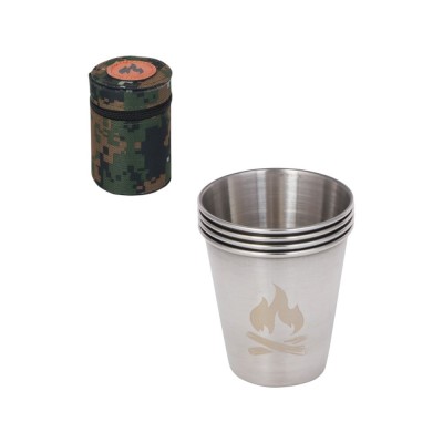 Набор рюмок металл в чехле 4 шт средние 60 мл (24)