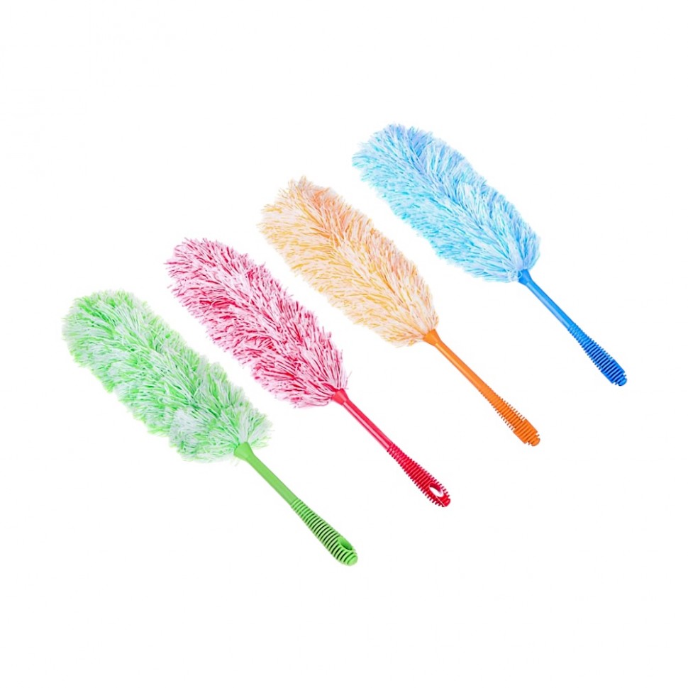 Сметка для удаления пыли, пластик, текстиль 55х7см, 4 цвета, H320