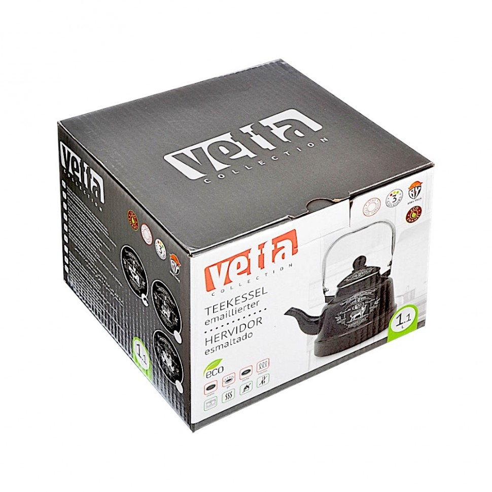 Чайник эмалированный Ранчо 1,1 л, 3 дизайна, индукция