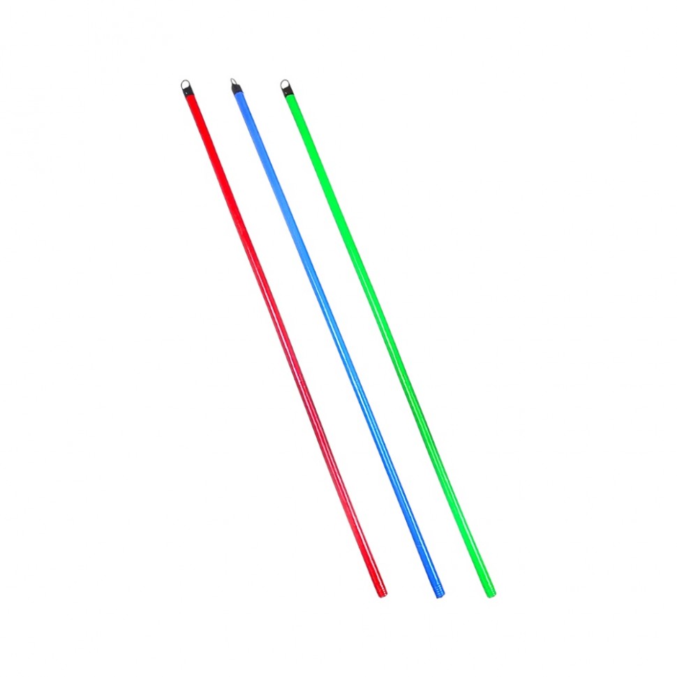 Черенок деревянный в ПВХ пленке, разноцветный, 120см, d2,2 см, евро резьба