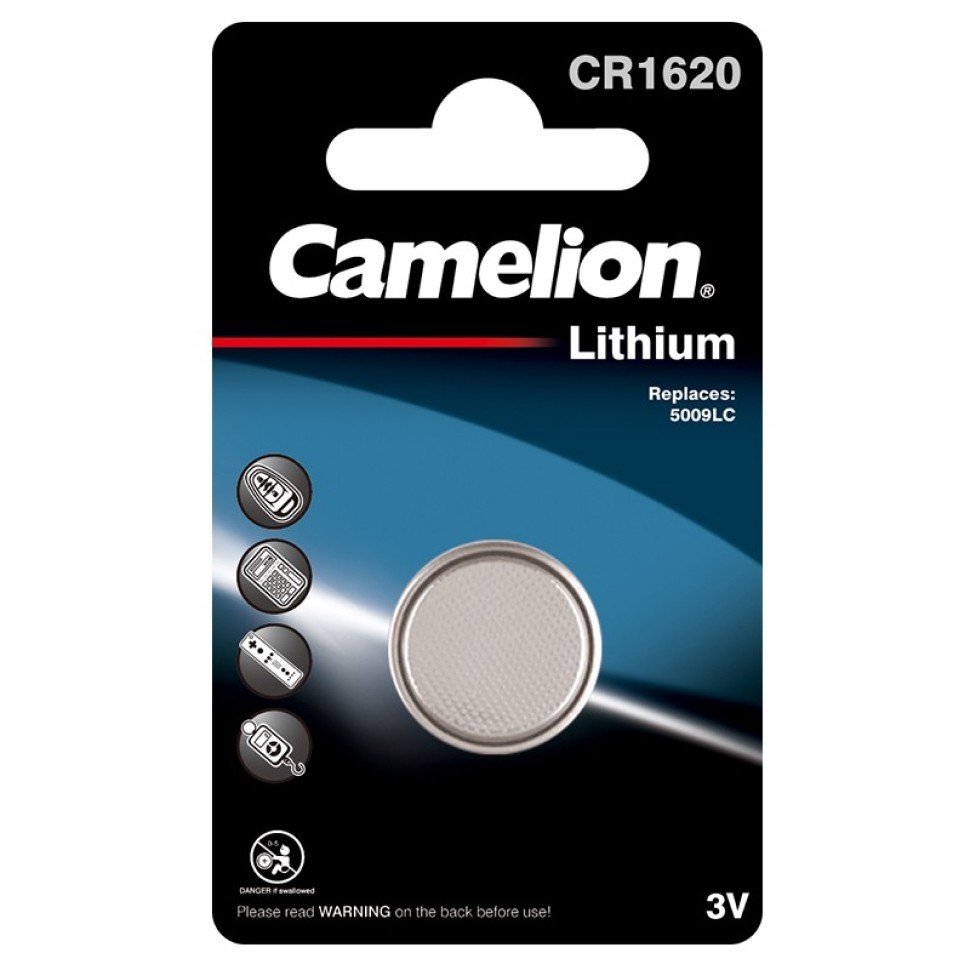 Батарейка Camelion Lithium CR1620, бл/1 