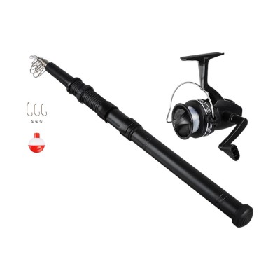 Набор: удочка телескоп., 1,6м, тест 10-30гр., катушка 1 п.п, леска, попл.,оснаст. AZOR FISHING (28)