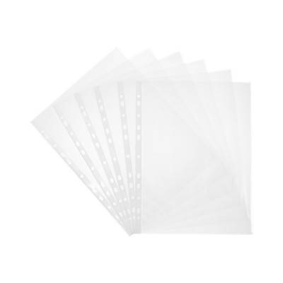 Файл-вкладыш (с перфорацией), А4, 30 мкм, прозрачный, гладкий 50 шт. в упаковке (100/20)