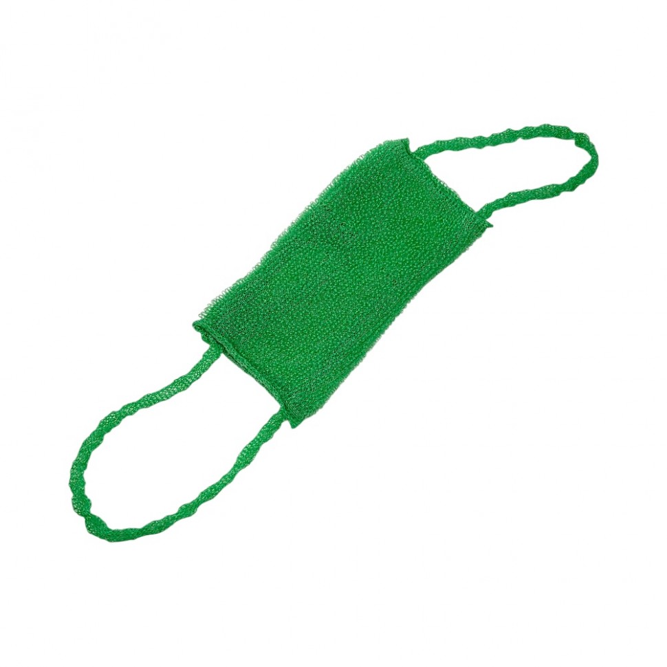 Мочалка вязаная 2-х сторонняя 14*42 см Медера (100)