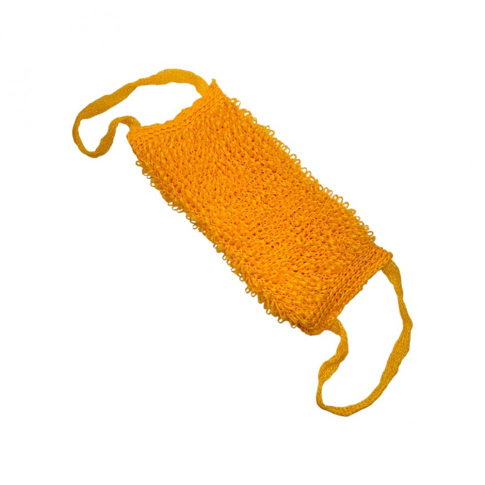 Мочалка вязаная 2-х сторонняя 14*42 см Медера (100)