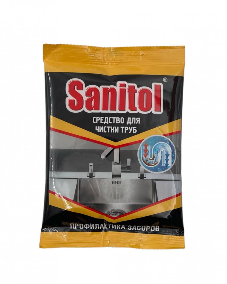 Антизасор для чистки труб 90 гр. Sanitol ЧС-152 (24)