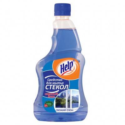 Средство для мытья стекол Help Свежий озон (Сменный блок), 500 мл
