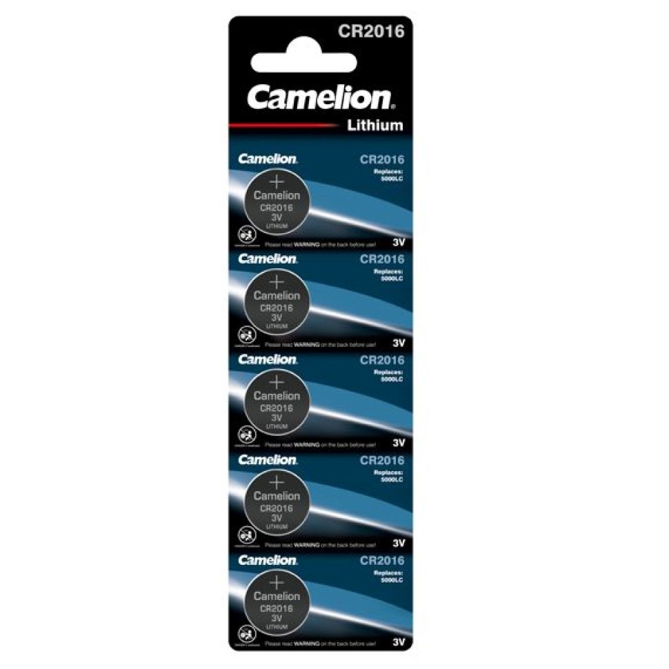 Батарейка Camelion Lithium CR2016, бл/5 