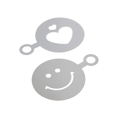 Набор декораторов для кофе, 2 шт, 12х8,5см, нерж.сталь