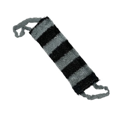 Мочалка вязаная с поролоном 11*41см полосатая Эмили (100)