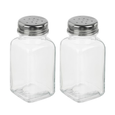 Набор Банок 2шт для соли и перца, стекло, нерж.сталь 4.2x9.3см 80мл (144)