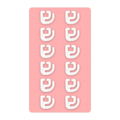 Крючки для штор пластик плоские за 12 штук (10/1000)