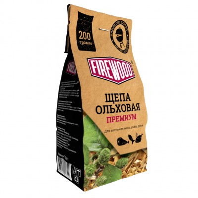 Щепа для копчения ольховая Fire Wood, 200 г