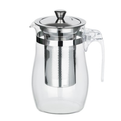 Чайник заварочный 700мл с ситечком, нерж.сталь, стекло, полистирол