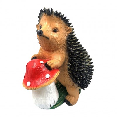 Фигура садовая Еж средний с грибом Н-33см., L-19см., В-26см