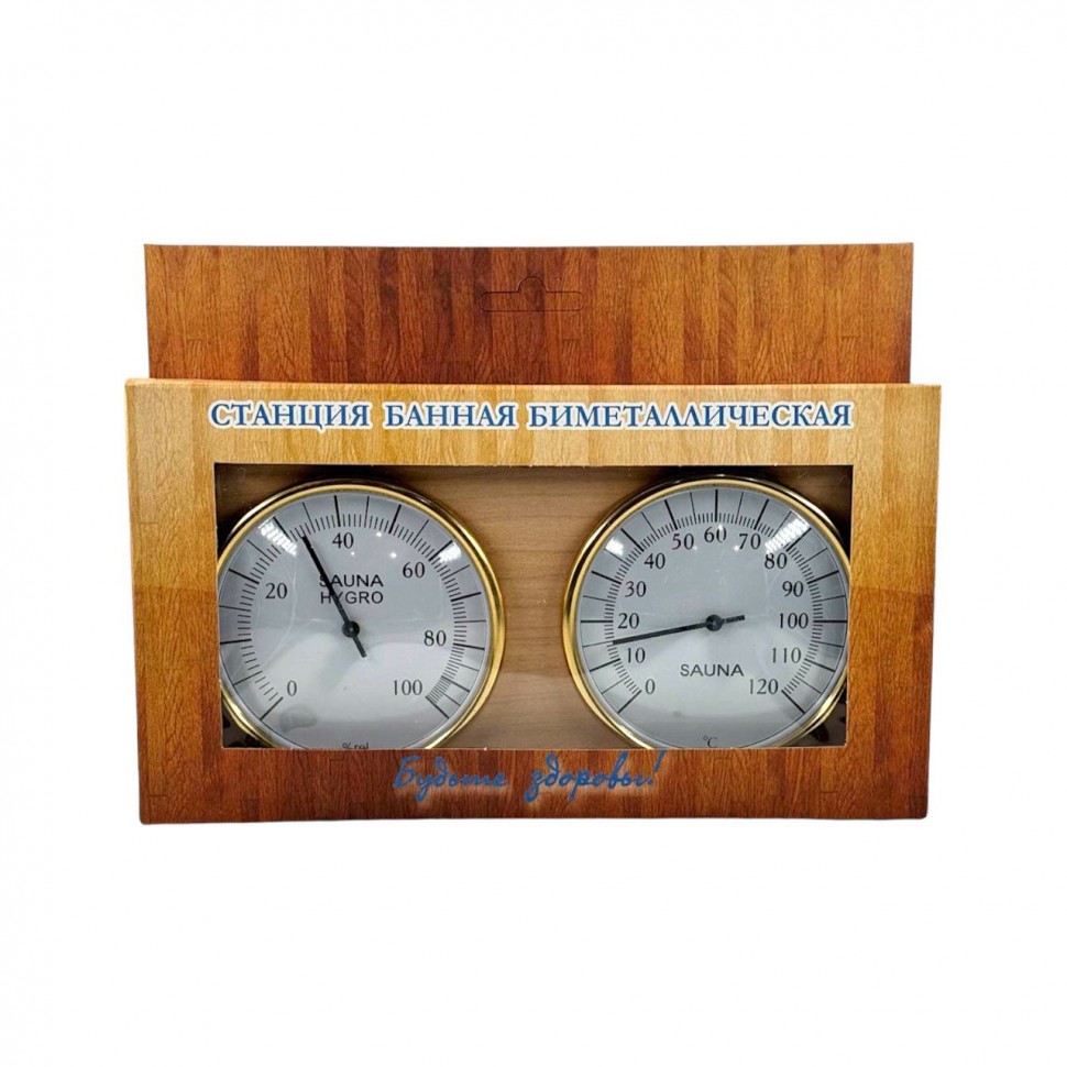 Банная станция биметаллическая гигрометр+термометр (СББ)