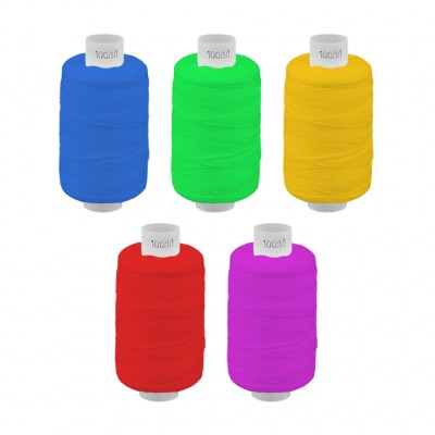 Нитки 100 Экстра ПЭ 200 разноцветные Красная Нить (10/1000)