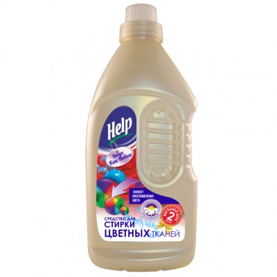 Специальное средство для стирки Цветных тканей Help, 2 л