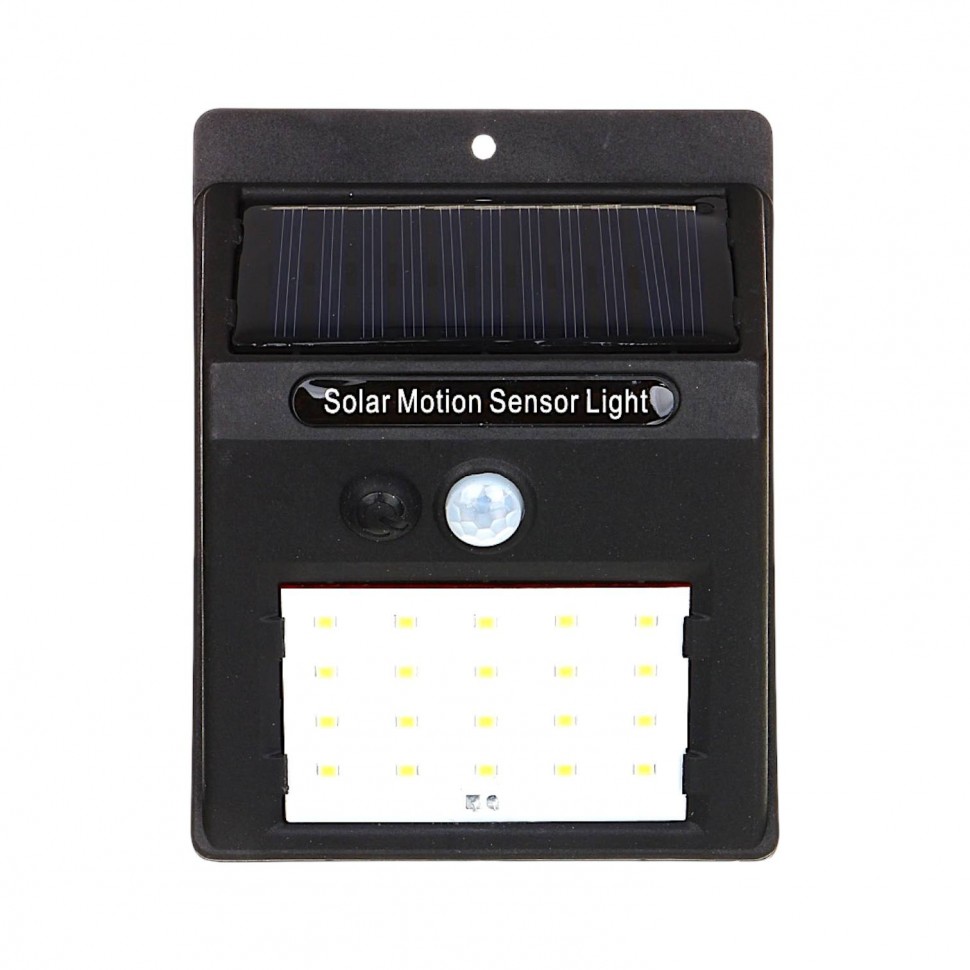 Фонарь уличный настенный, на солнечной батарее, 20 LED, 1200мАч, 9,5х12,5х4,8см, пластик