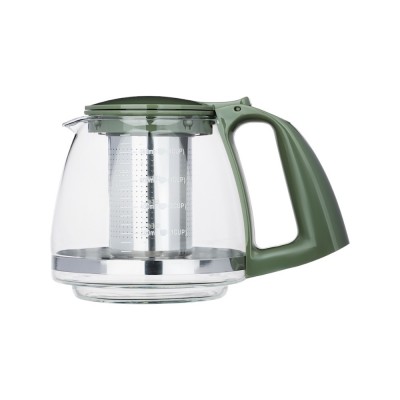Чайник заварочный 750мл, ситечко из нержавеющей стали, стекло, полипропилен, 3 цвета