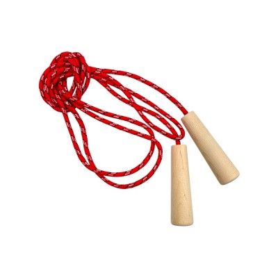 Скакалка нейлоновая с деревянными ручками