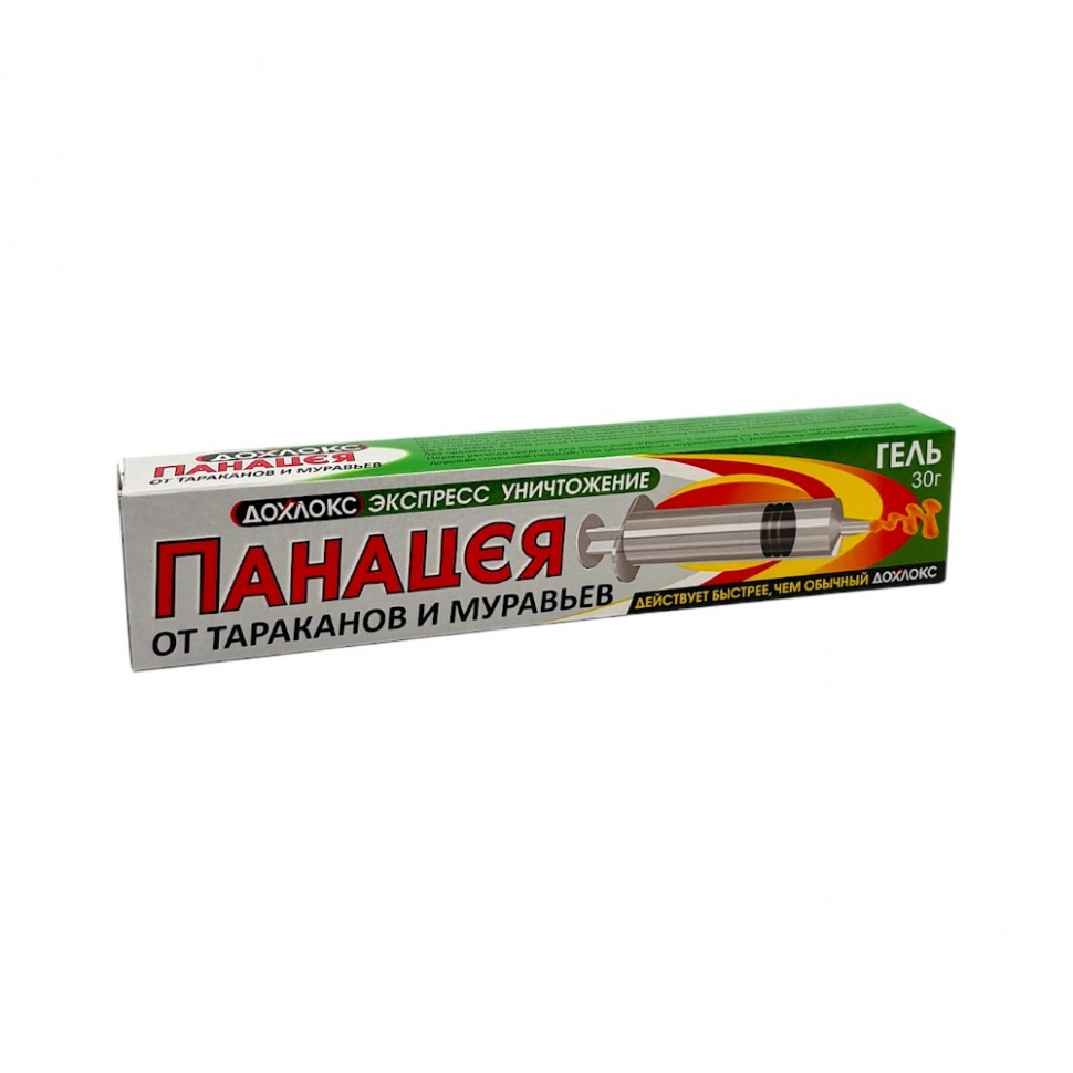 Гель от тараканов ДОХЛОКС Панацея Экспресс уничтожение шприц 30 гр. (48)
