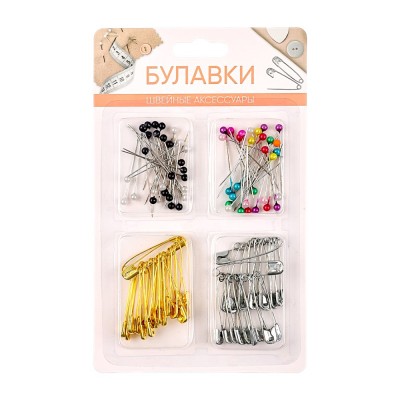 Набор булавок 100шт, сплав, 36мм (12)