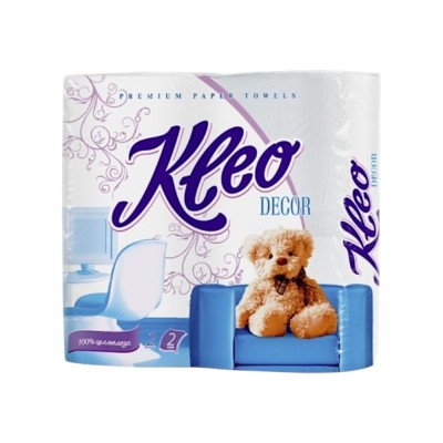 Полотенца бумажные Kleo Decor, 2 слоя, 2 рулона
