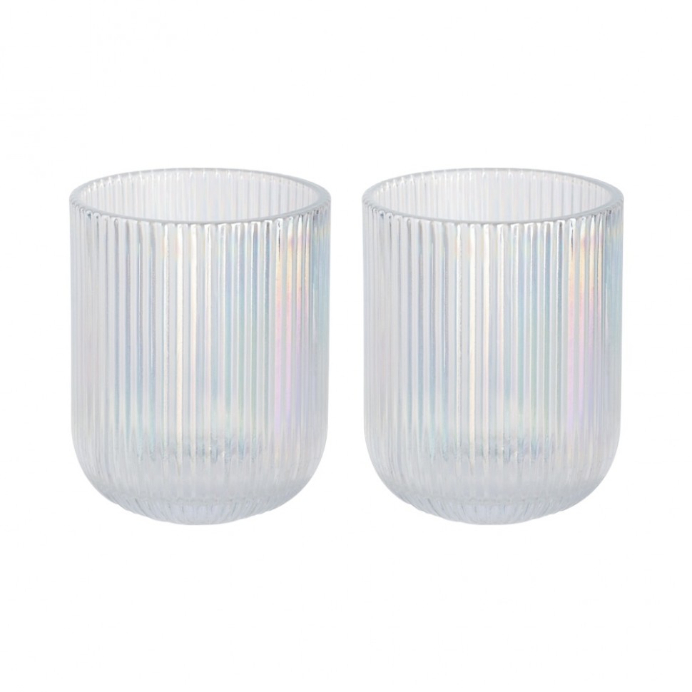 Набор стаканов 2шт, 235мл, стекло, перламутровый