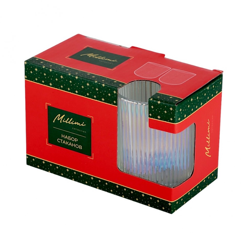 Набор стаканов 2шт, 235мл, стекло, перламутровый