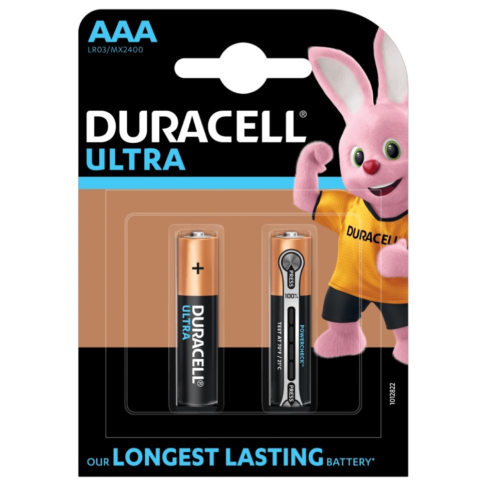 Батарейка Duracell Ultra LR03 AAA, бл/2 