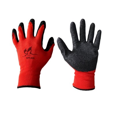 Перчатки нейлоновые c рифлёным латексным покрытием
