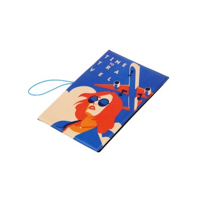 Обложка для паспорта с удерж.резинкой, с отд. для вод.удост, ПВХ, 13,7х9,6см, 2015-11, 6диз ЮL (12)